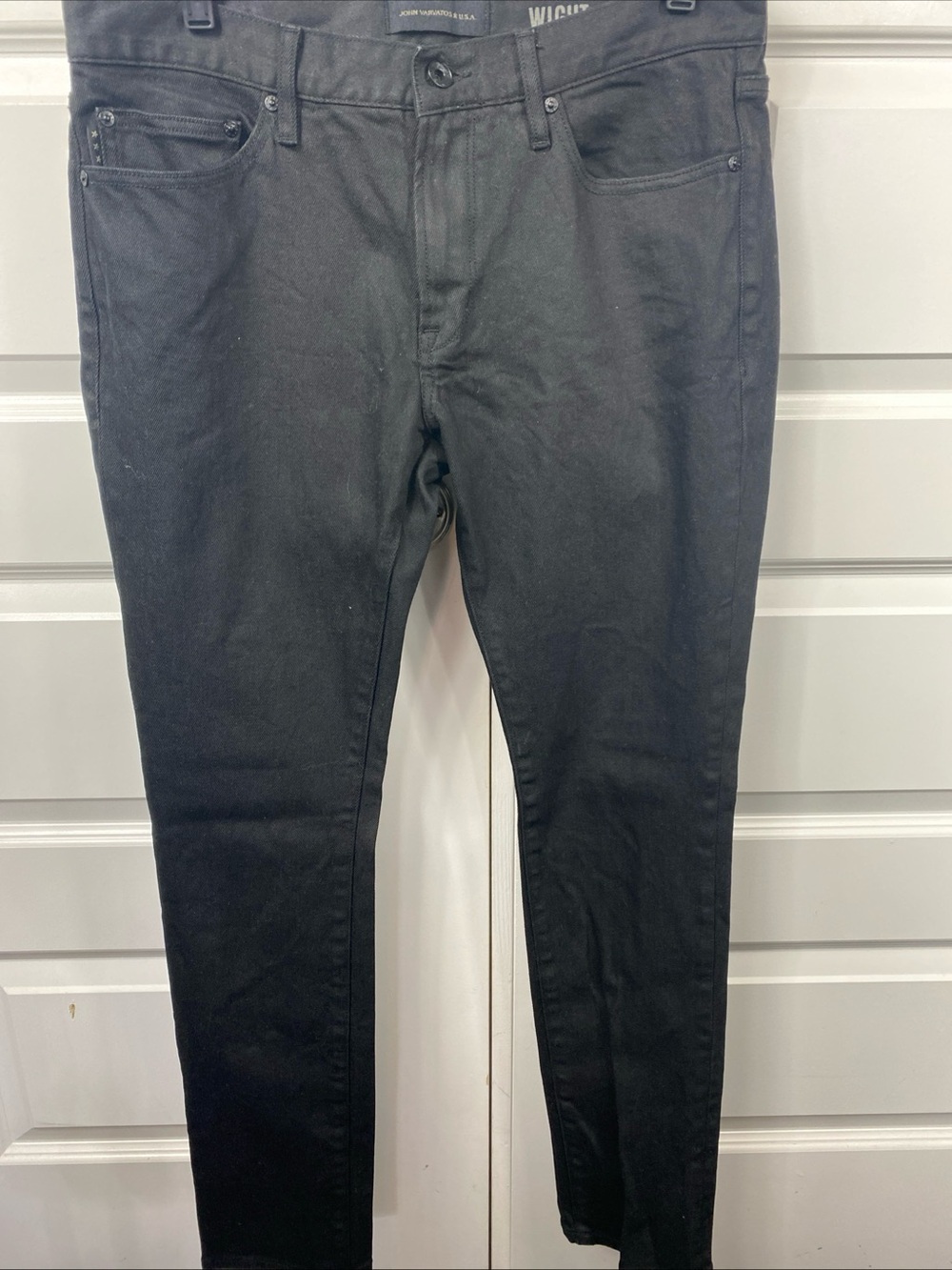 John Varvatos USA Wight Slim Fit Relaxed Black Denim Jeans 33x31